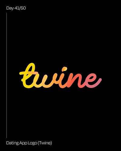 Day 41: Dating App Logo - Twine #dailylogochallenge brand identity branding dailylogochallenge dating app graphic design logo