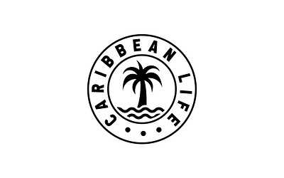 Caribbean Life Logo beach logo caribbean touristlogo