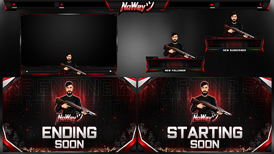 Twitch Overlay Packages design graphic design illustration logo mascot logo stream pack streaming twitch