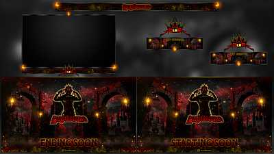 Twitch Overlay Packages design graphic design illustration logo mascot logo stream pack streaming twitch