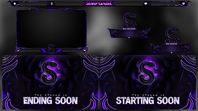 Twitch Overlay Packages design graphic design illustration logo mascot logo stream pack streaming twitch