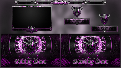 Twitch Overlay Packages design graphic design illustration logo mascot logo stream pack streaming twitch