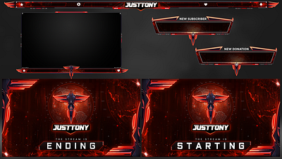 Twitch Overlay Packages design graphic design illustration logo mascot logo stream pack streaming twitch