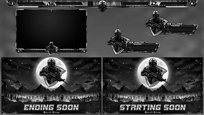 Twitch Overlay Packages design graphic design illustration logo mascot logo stream pack streaming twitch