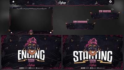 Twitch Overlay Packages design graphic design illustration logo mascot logo stream pack streaming twitch