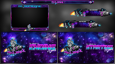 Twitch Overlay Packages design graphic design illustration logo mascot logo stream pack streaming twitch