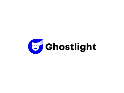 Ghostlight Logo bold logo branding design dynamic logo g g letter ghost ghost logo lettering lettermark light logo minimalist modern symbol