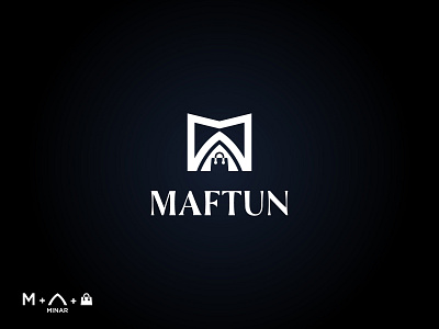 Maftun logo/ M logo brand identity branding icon letter m logo logo design logos m m letter minar shop shopping loogo