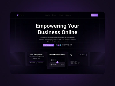 Empowering Businesses Online – Modern Web Design analytics animation conversion corporate website digital marketing find jobs interaction landing page layout motion promo landing promotional website scroll service typography ui ux web web design website