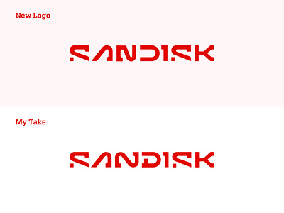 SanDisk New Logo ReDesign branding design graphic design icon identity logo logodesign minimal logo sandisk logo redesign sandisk rebranding sandisklogo typeface logo typography wordmark logo