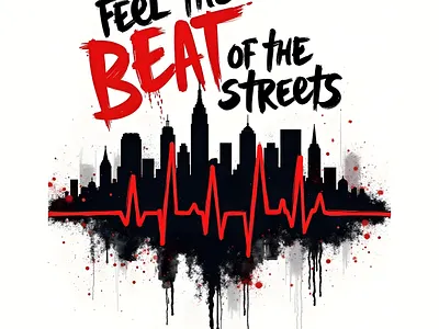 Feel The Beat of The Streets amazon branding custom t shirt design graphic design illustration logo t shirt tee vector