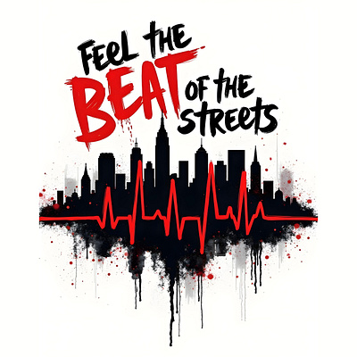 Feel The Beat of The Streets amazon branding custom t shirt design graphic design illustration logo t shirt tee vector