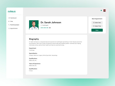 Nimbus-Doctor appointment UI Page Design 3d animation best application branding design doctor appointment food voucher app graphic design human centered design illustration logo mobile app modern ui design motion graphics nimbus product design ui ui ux design ux ux design