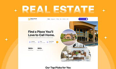 Palace House - Modern Landing Page apartment bunglows business buy sell clean hotels house landing page luxury modern portfolio professional property property landing page real estate real estate landing page real estate website room ui web design