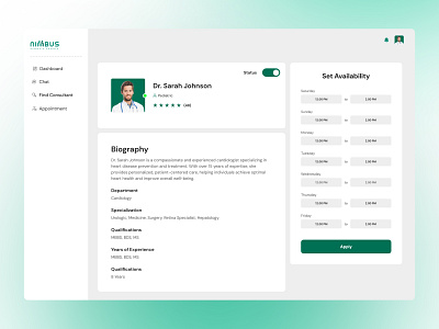 Nimbus-Doctor Availability Seating Page UI UX Design 3d animation best application branding dashboard design food voucher app graphic design human centered design illustration logo mobile app modern app motion graphics nimbus product design ui ui design ui ux design ux design