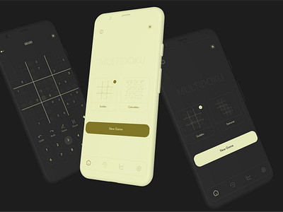 Sudoku Mobile Game Design dark mode dark mode app light mode app mobile app mobile game mobile ui sudoku ui