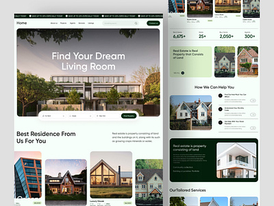 Real Estate Agency Landing Page agency agency landing page apartment landing page business home house landin page property property landing page real estate real property residence ui ux web design