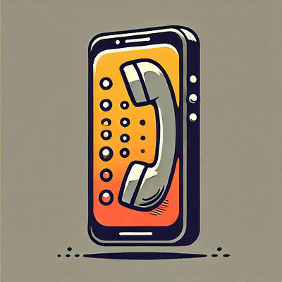 Phone Illustration - 90's Comic Style