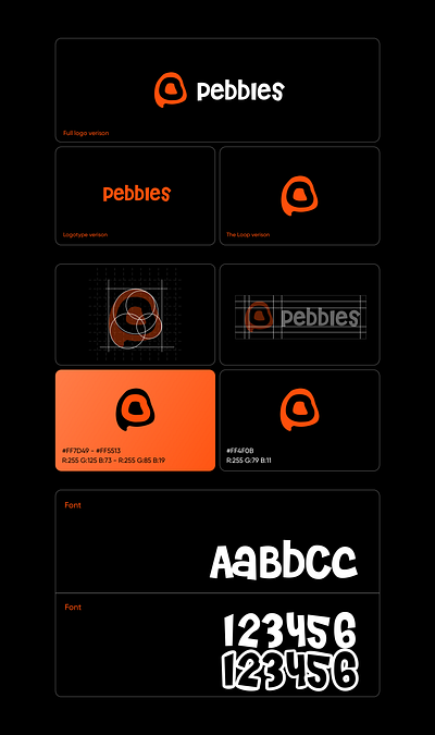 Pebbles logo design illustration logo ui