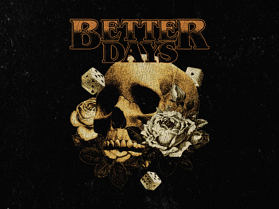 Better Days apparel graphic design illustration logo logo design merch design merchandise skull streetwear