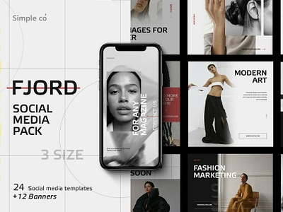 Fjord Social Media Pack animation graphic design logo motion graphics ui