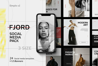 Fjord Social Media Pack animation graphic design logo motion graphics ui