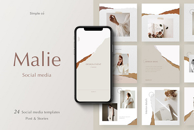 Malie Social Media Pack animation graphic design logo ui