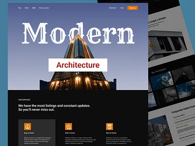 Mordern Realstate Webside: Landing Page bold cash study elegant figma font fresher landing page minimalist mobile prototype realstate responsive page shopify tranding typograpy ui user interface ux web design webside