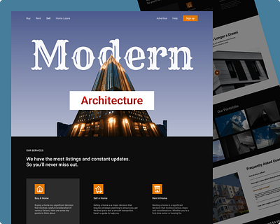 Mordern Realstate Webside: Landing Page bold cash study elegant figma font fresher landing page minimalist mobile prototype realstate responsive page shopify tranding typograpy ui user interface ux web design webside