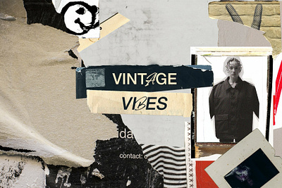 Vintage Vibes Collage Art 3d animation branding logo motion graphics