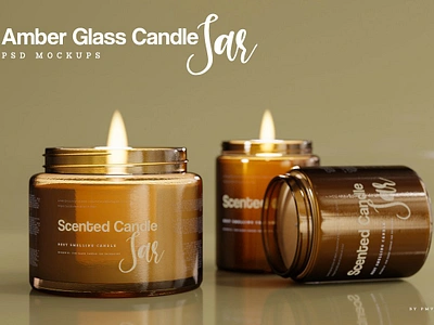 Amber Glass Candle Jar Mockups amber amber glass candle jar mockups candle candle glass candle jar candle jar mockup candle mockup candle packaging glass candle jar mockup glass candle jar mockups jar jar mockup lit mockup packaging product mockup psd smart object