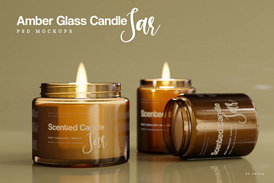 Amber Glass Candle Jar Mockups amber amber glass candle jar mockups candle candle glass candle jar candle jar mockup candle mockup candle packaging glass candle jar mockup glass candle jar mockups jar jar mockup lit mockup packaging product mockup psd smart object