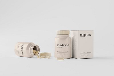 Capsules Bottle Mockups bottle bottle mockups capsule capsules bottle mockups container mockup healthcare and medicine jar mockup medicine medicines nutritional supplement packaging mockup pill plastic mockup template mockup vitamin mockup white color mockup