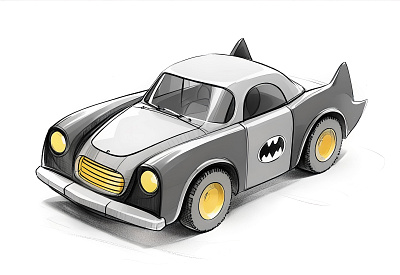 Batmobile Classic Car Sketch 2d batman car batmobile art batmobile concept batmobile sketch car car design car illustration car model car sketch cartoon cartoonsaz classic car comic style batmobile design graphic design illustration sketch superhero car ui