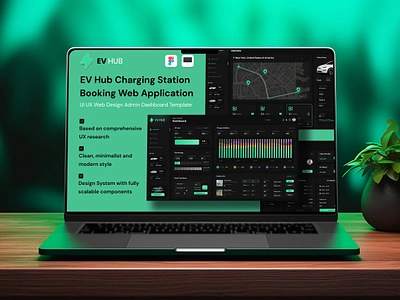 EV Charging Station Booking Web Application Dashboard booking app charging app charging booking charts dark dashboard electric energy ev ev cars ev charging ev hub extej finance financial app fintech saas ui ux web app web design