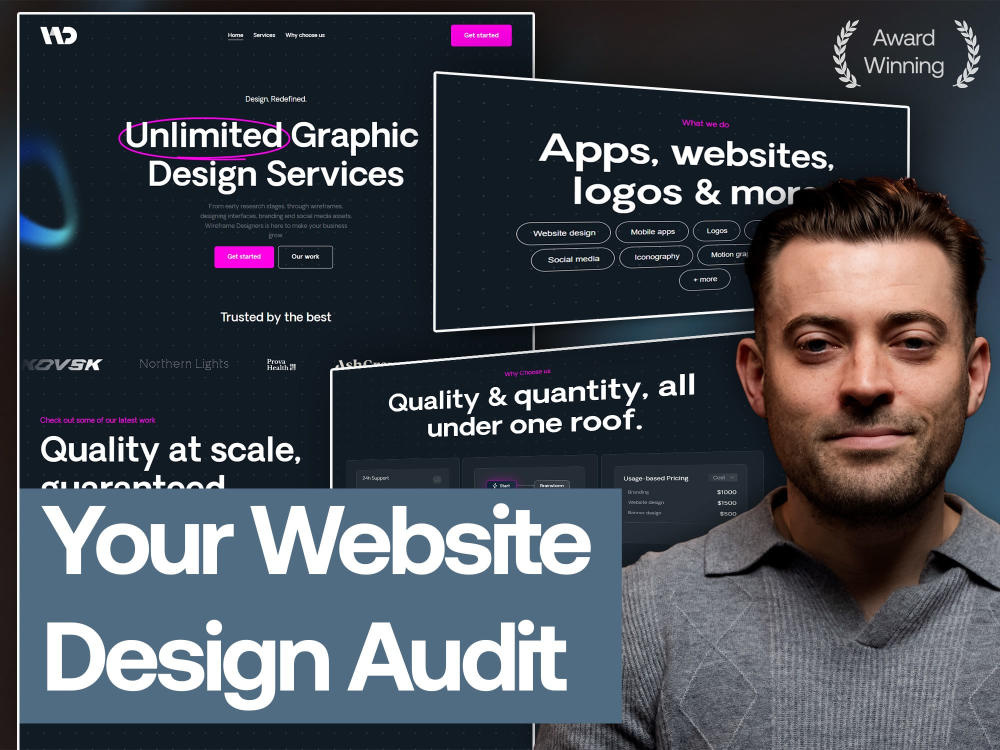 Example of Design Audit For Squarespace Website