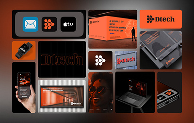 Dtech- logo branding blockchain concept crypto defi design esports glass gradient ico identity lepisov logo modern motion multiplayer nft tech token wallet