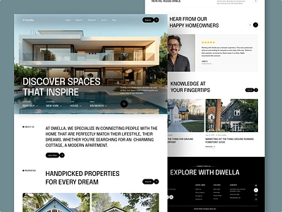 Dwella - Real Estate Website agent apartment business home landing page property real estate real estate agency real estate landing page real property realestate realestateagent residence rifath ui ux web web design website website design