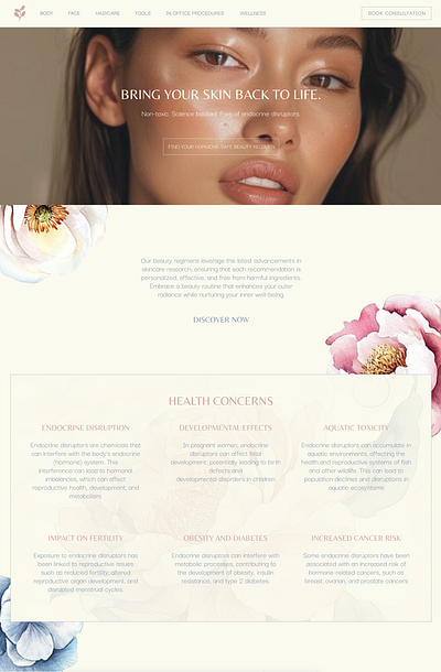 Landing Page Beauty Blog brand guidelines brand identity branding graphic design landing page logo web design website design