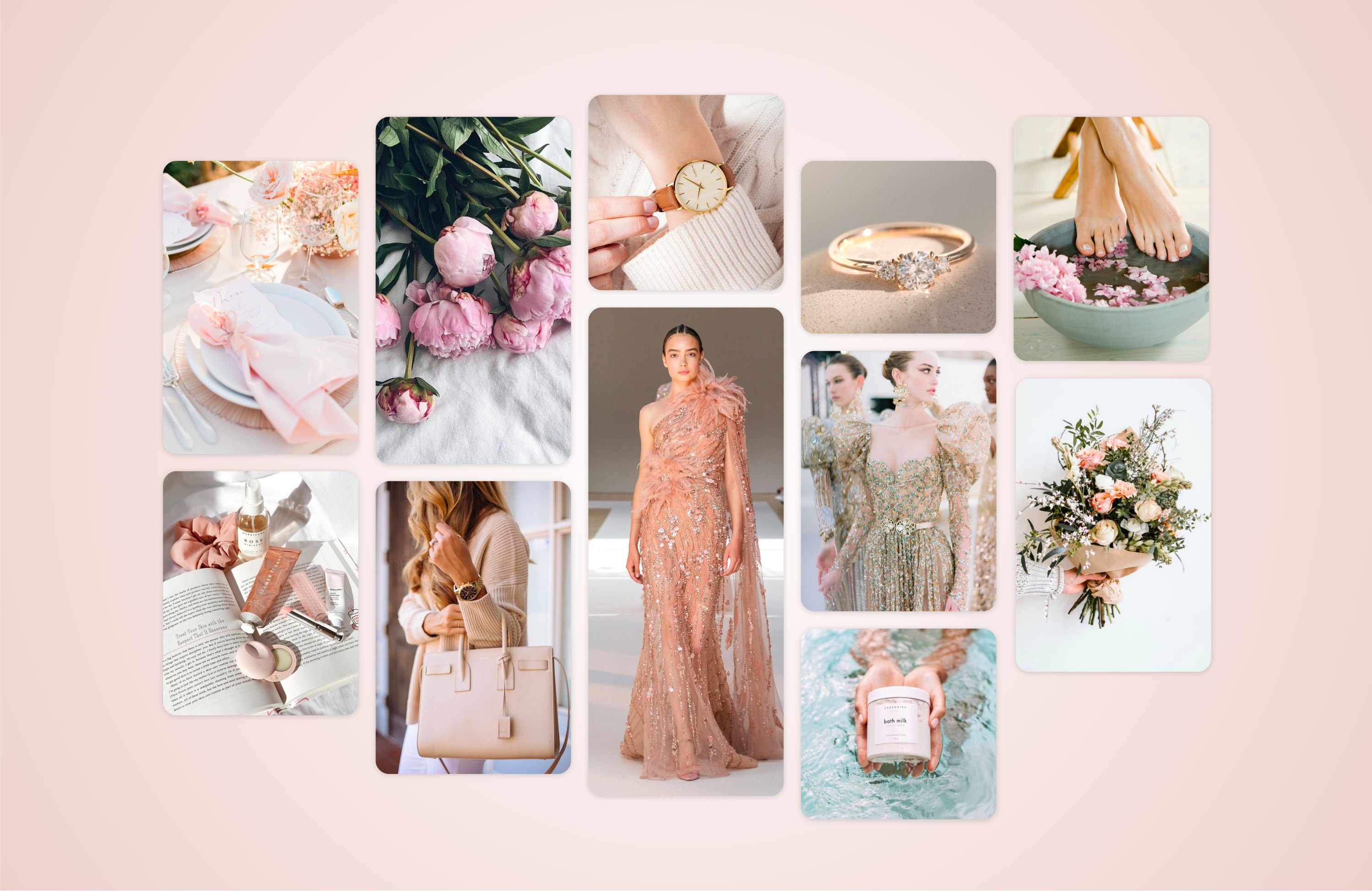 Moodboard "Lucky Spoiled Princess" feminine girly graphic design moodboard pink pinterest princess