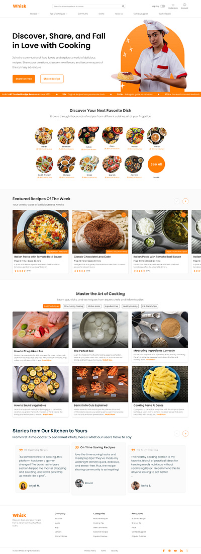 Whisk-The Recipe Sharing Community graphic design ui