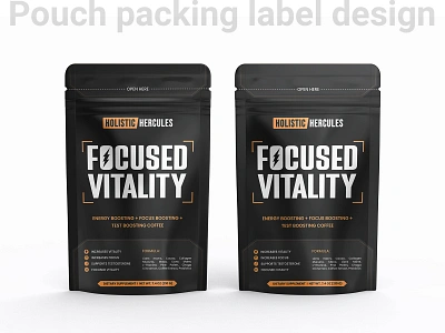 Pouch Packaging Label Design bean beverage box branding coffee custompackaging dark graphic design label design labelpackaging medicine packaging packaging design pouch pouch design pouch packaging design product product design product label