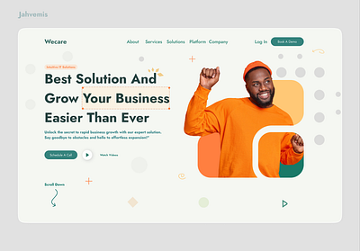 Landing Page for a Business Platform animation branding design figma graphic design ui vector