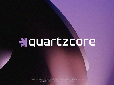 Quartzcore Logo branding clean core crystal icon logo mineral modern quartz tech