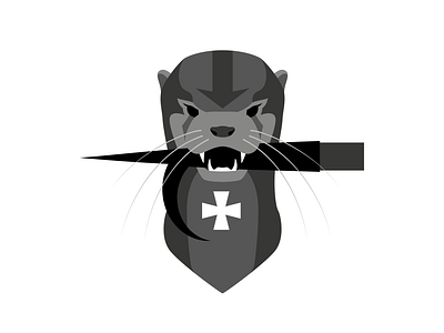 Battle Otter: Ukrainian Military Patch badgedesign blackandwhitedesign customlogodesign graphicdesign illustrationart logoillustration mascotlogo militaryemblem militaryillustration minimalistart modernheraldry otterillustration patchdesign symboldesign vectorart