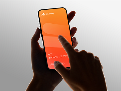 iPhone 15 Pro Mockup in hand hand ios iphone iphone 15 iphone mockup mockup mockuply mockups