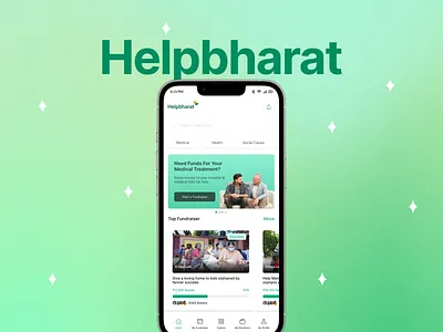 Helpbharat - A Donation app app design application design donation app help ui ui design services
