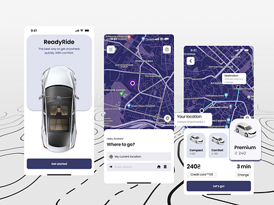 Taxi App | UX/UI animation app branding mobile ui ux