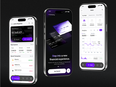 Finanpay - Finance Mobile App banking banking app card digital wallet emura finance finance app financial fintech fintech app judha minimalist mobile banking mobile wallet money payment app smart wallet statistic app wallet wallet app