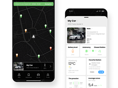 Power Bolt App - Manage your car's energy app application car car app car charging app car webdesign charging app electric car electric car app electric car ui mobile ui product design ui uxui webdesign